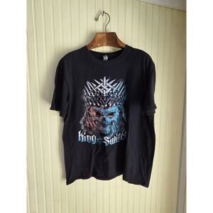 King Switch Shirt Mens XL Black Graphic Horror Band Tee Skull Crown Metal